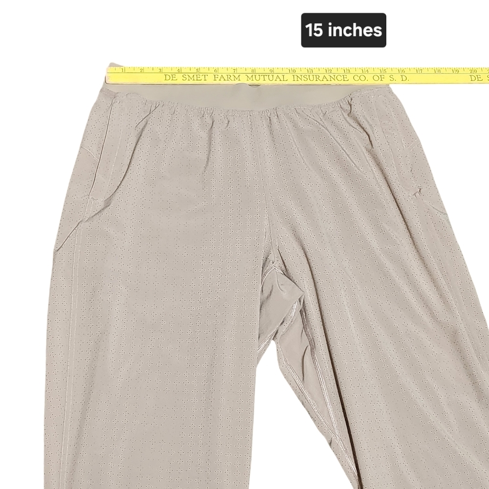 LULULEMON Adapted State Perforated High Rise Jogger Womens Size 10 Beige Oak - Picture 11 of 13